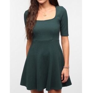 Pins and Needles Forest Green Skater Dress